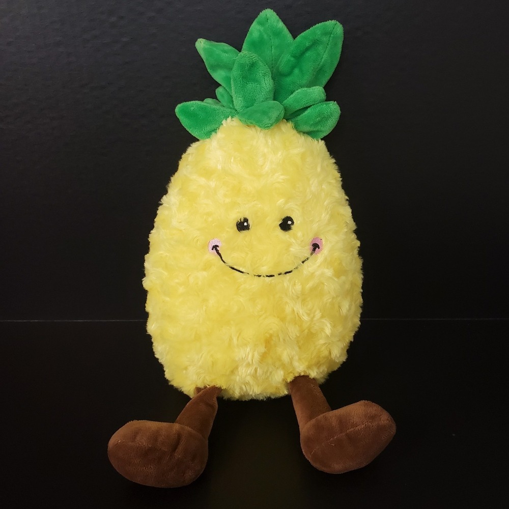 Silver One‎ Pineapple Plush Huggable Ones 12" Stuffed Animal Food Fruit W/ Legs